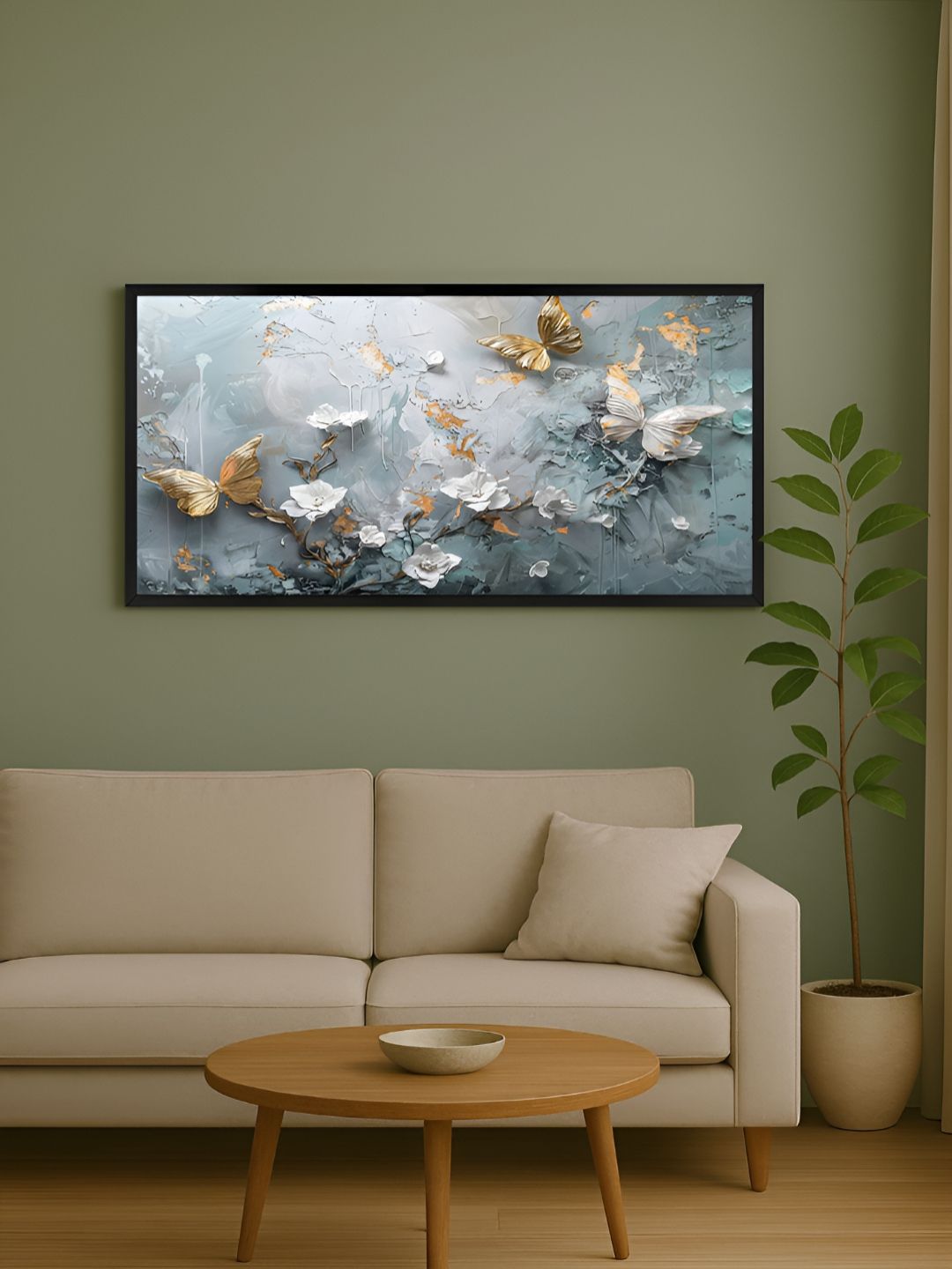 999Store Grey & Beige 1 Piece Canvas Other Wall Paintings-picture-28