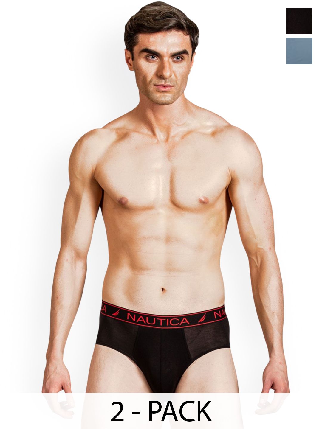Nautica Pack Of 2 Mid-Rise Basic Briefs N_MMJLBF01-BLK/BSDO-picture-14