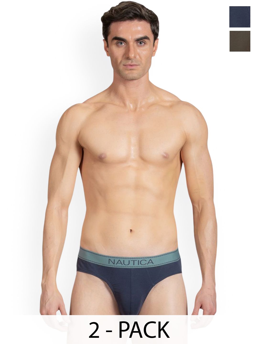 Nautica Pack Of 2 Pure Cotton Basic Briefs N_RBF02-FNIT/PBLU-picture-20