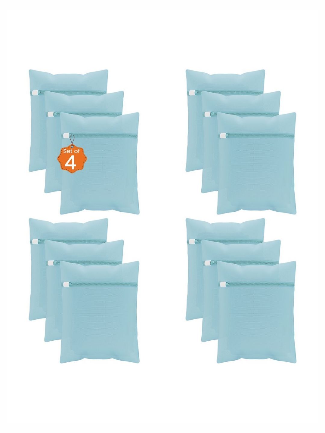 Aura 12-Pcs Blue Reusable Mesh Laundry Bags With Zipper-picture-28