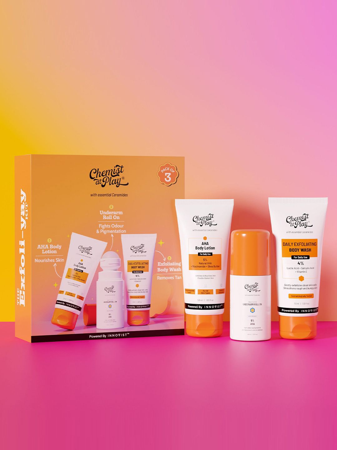 Chemist at Play Set Of 3 Body Wash - 50 ml- Body Lotion- 50 ml & Under Arm Roll On- 40 ml-image-28