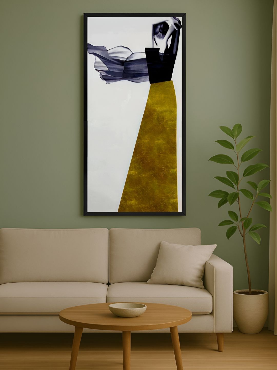 999Store White & Yellow 1 Piece Canvas Other Wall Paintings-picture-27