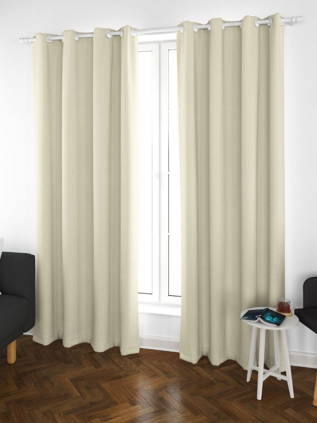 Parda Online Off White Set of 2 Black Out Long Door Curtain-picture-34