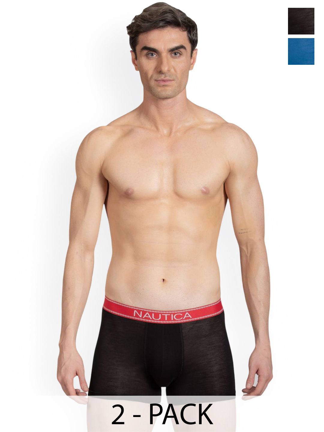 Nautica Pack of 2 Low Rise Anti-Bacterial Trunks N_BLTRK01-BLK/DPHN-picture-39