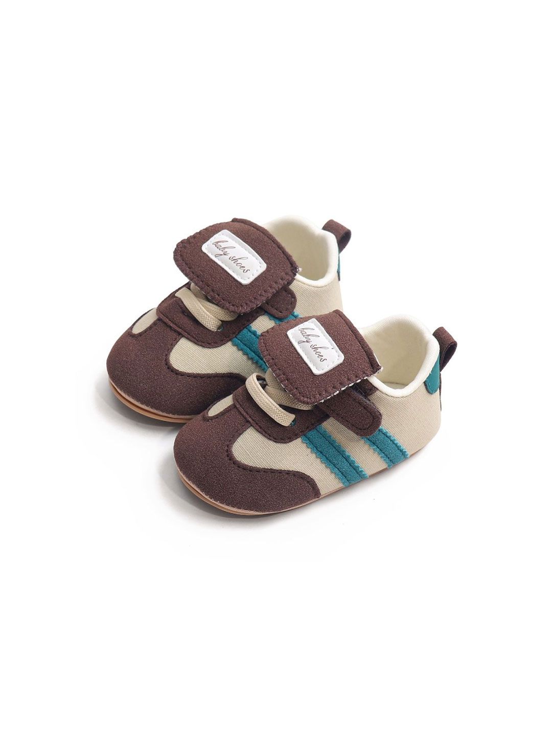 NESKA MODA Kids-Unisex Brown Cotton Booties-picture-52