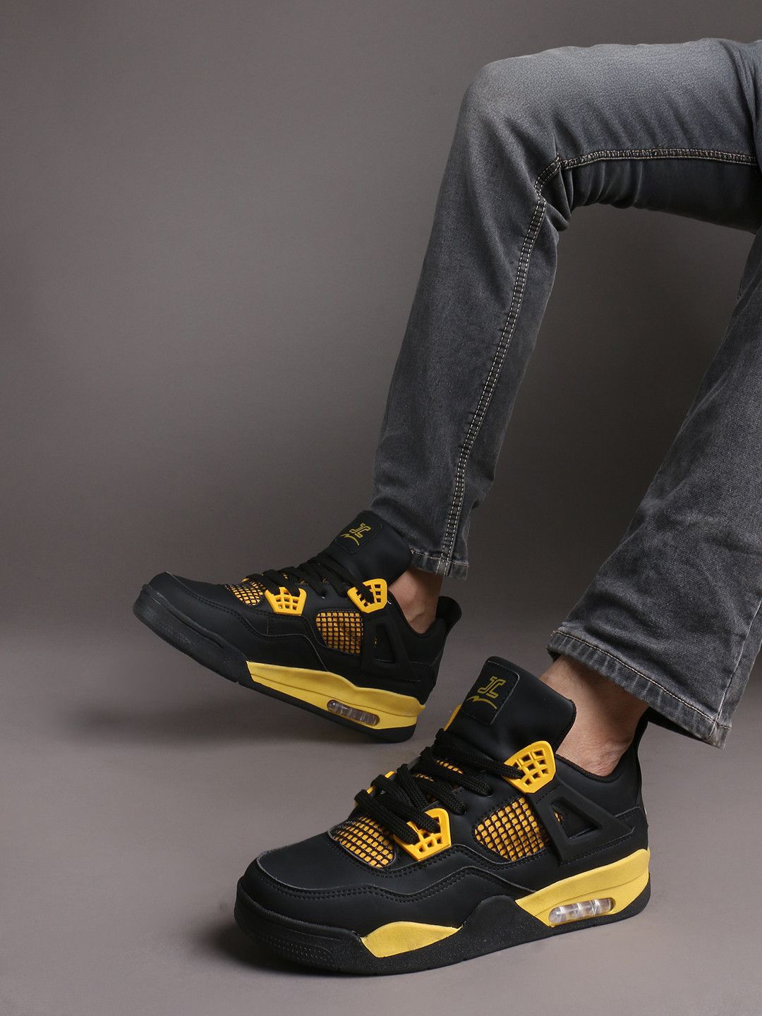 JUMPLITE Men Colourblocked JL-ROCKY Rexine Sneakers-picture-22