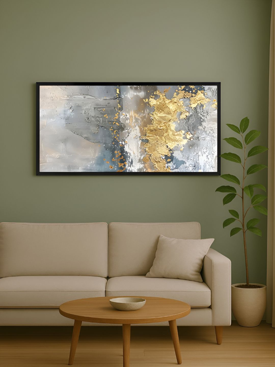 999Store Grey & Beige 1 Piece Canvas Other Wall Paintings-picture-29