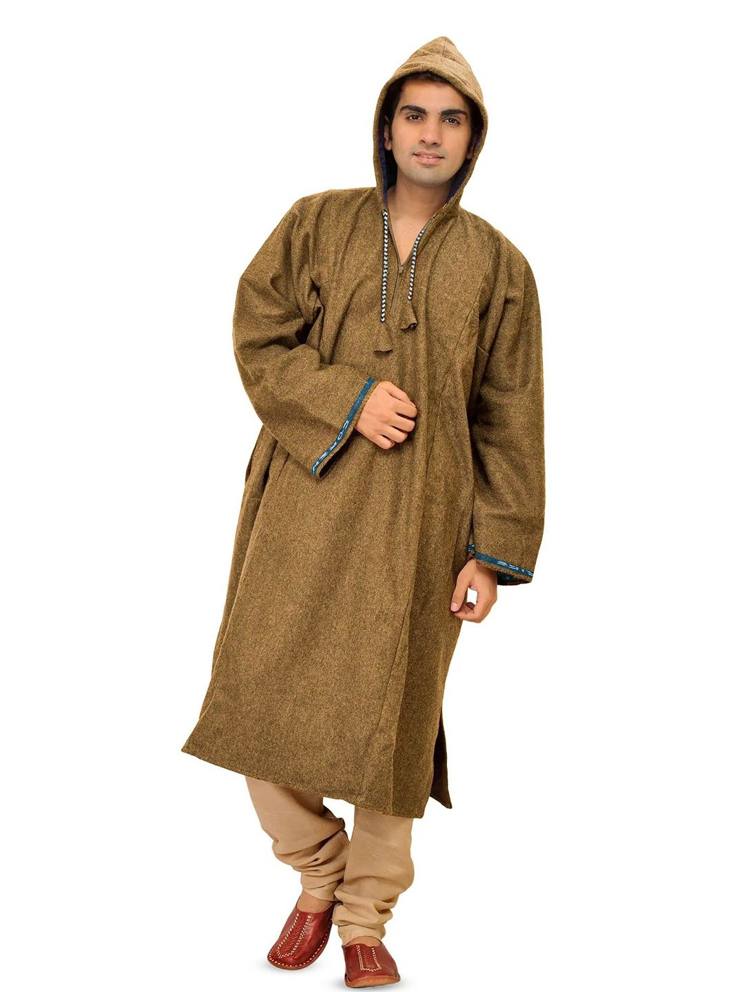 Exotic India Men Woollen Hooded Phiran-picture-13