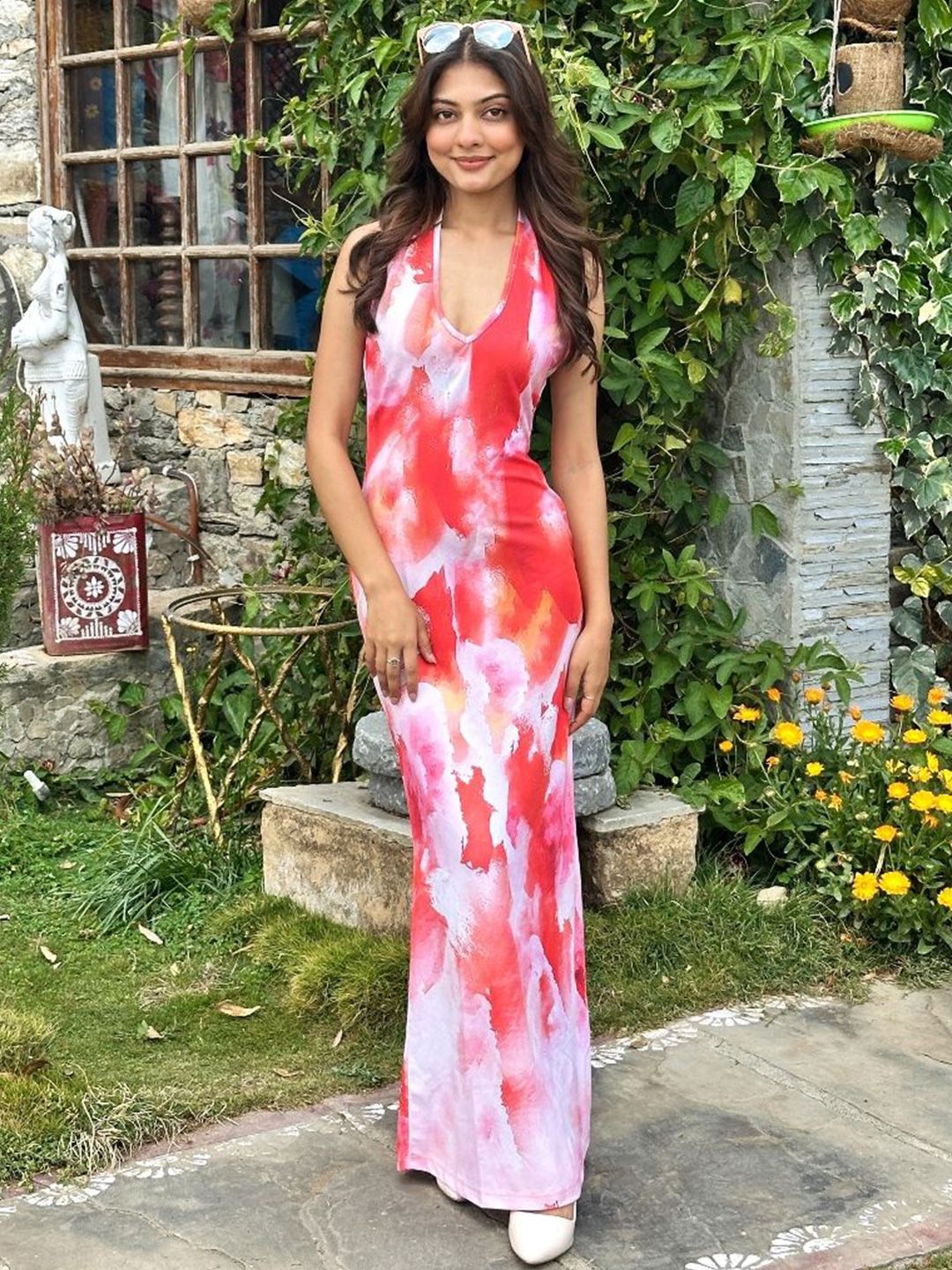 BAESD Women Dyed Halter Neck Bodycon Dress-picture-37