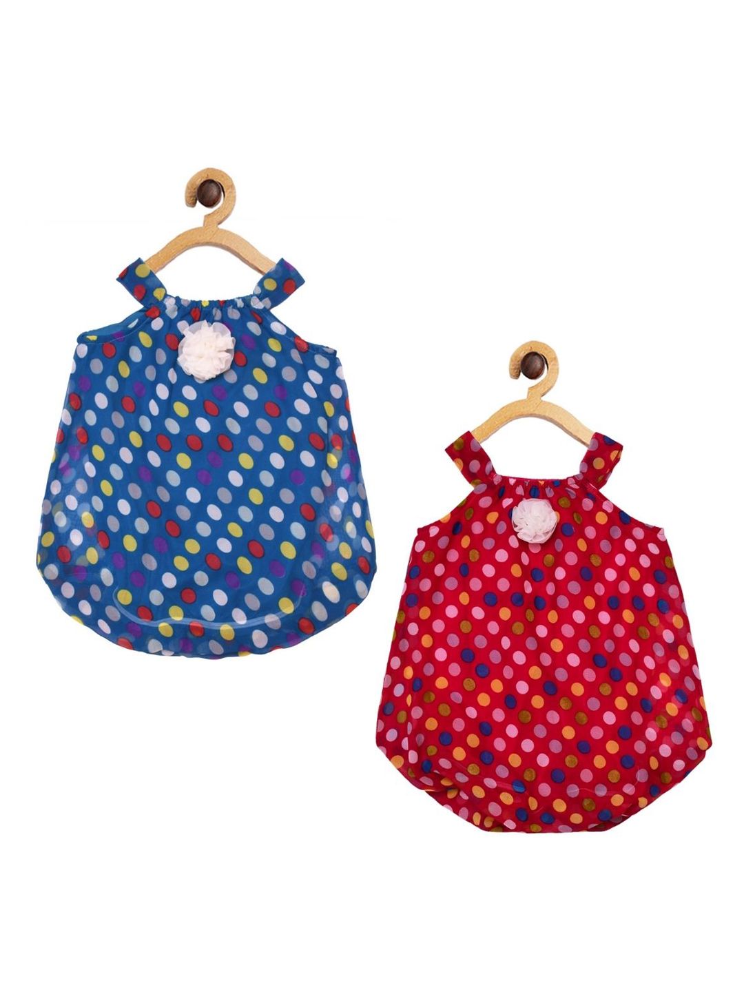 Creative Kids Infant Girls Pack Of 2 Polka Dot Printed Bodysuit-picture-37