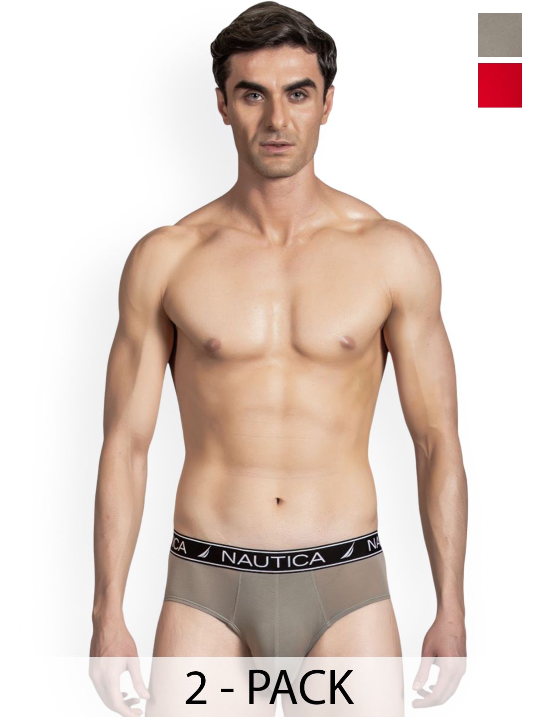 Nautica Pack Of 2 Basic Briefs + N_MMJLBF01-NGRY/RCRD-picture-36