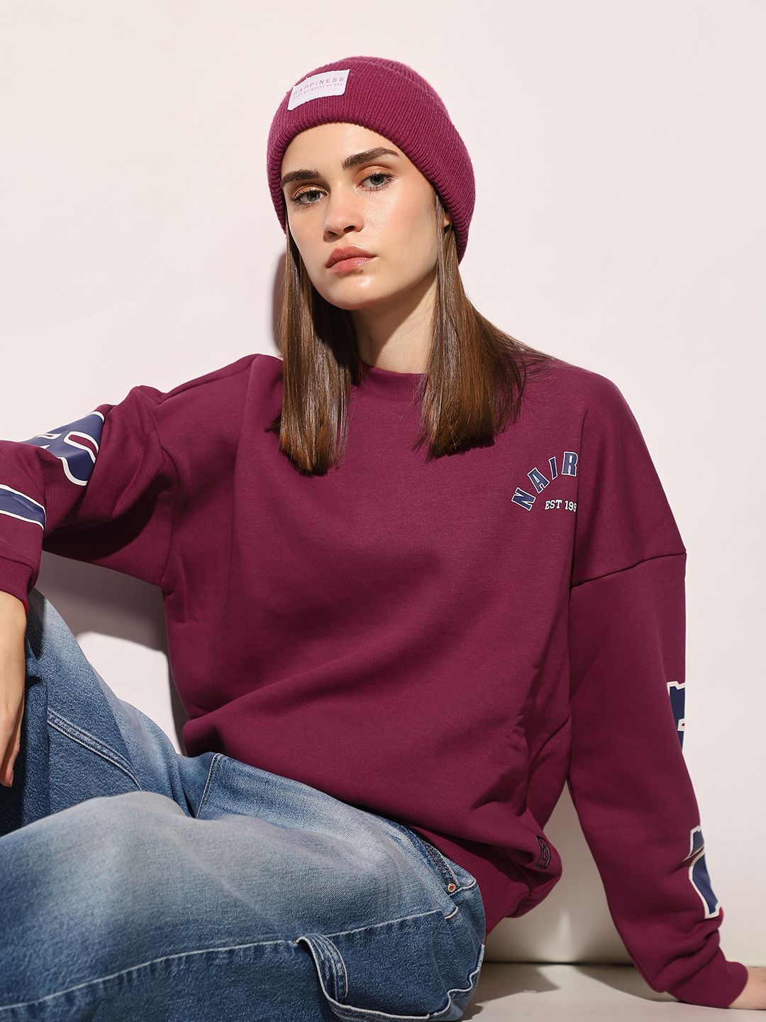 ONLY Women Printed Round Neck Sweatshirt-picture-32
