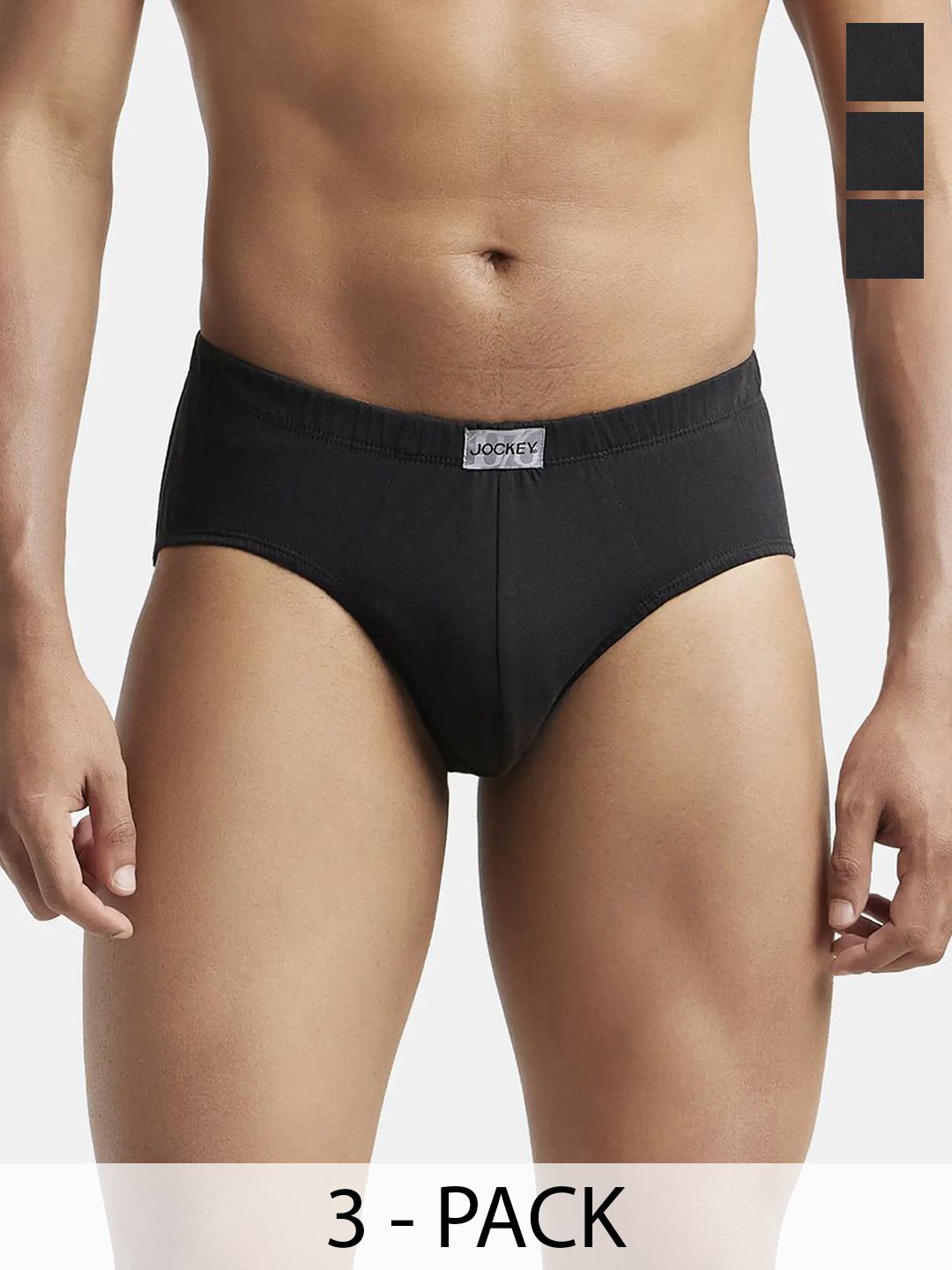 Jockey Pack Of 3 Super Combed Cotton Anti Microbial Basic Briefs 8035-0305-BLACK_XXL-picture-31