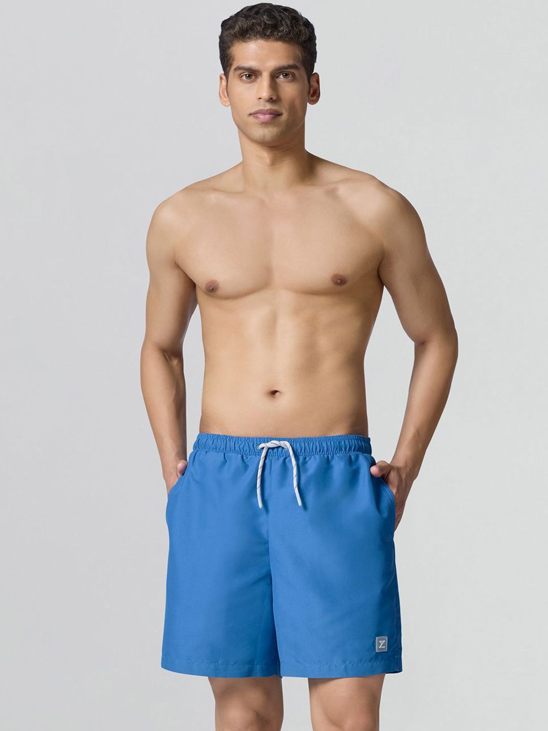XYXX Men's Solid Aqua Polyester Quick Dry Regular Fit Swim Shorts-picture-13