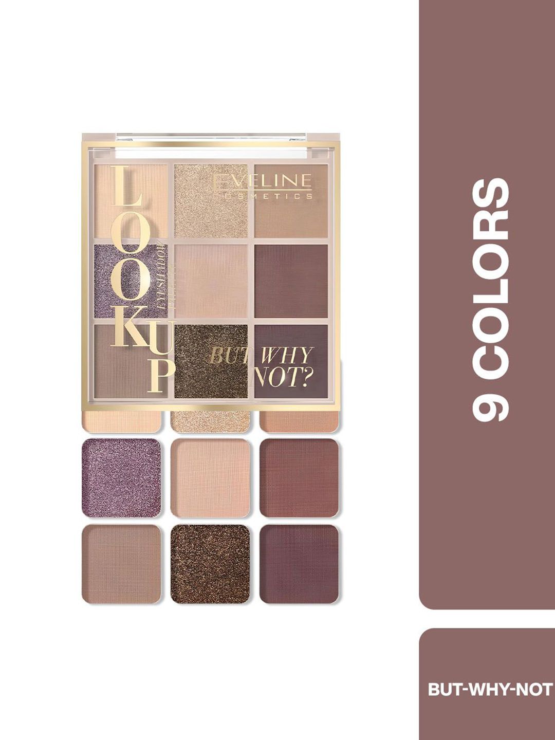 Eveline Cosmetics Look Up 9 Colors Eyeshadow Palette - 10.8 g - But Why Not-image-24