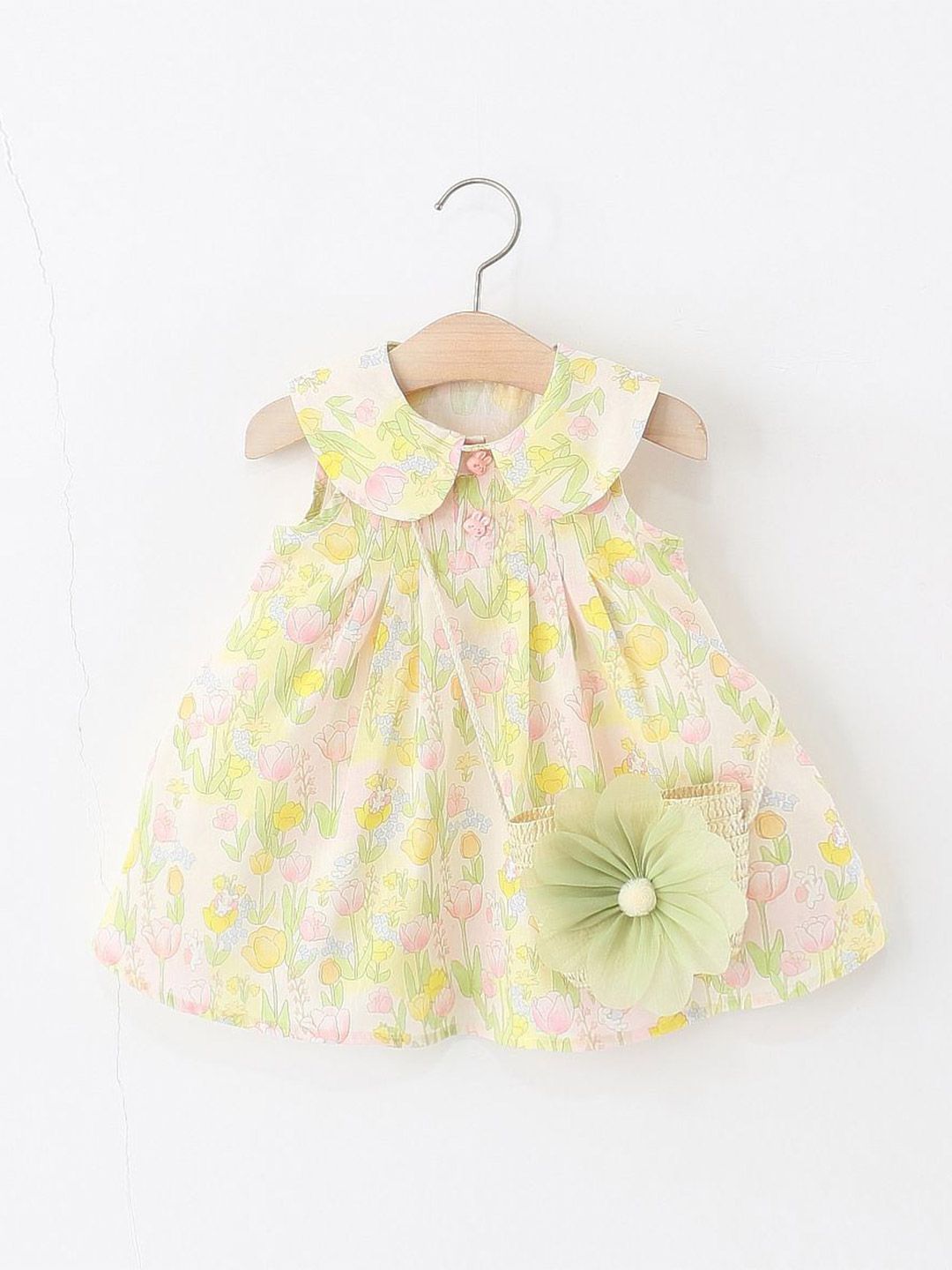 StyleCast x Revolte Girls Floral Printed Gathered or Pleated Cotton A-Line Dress-picture-23