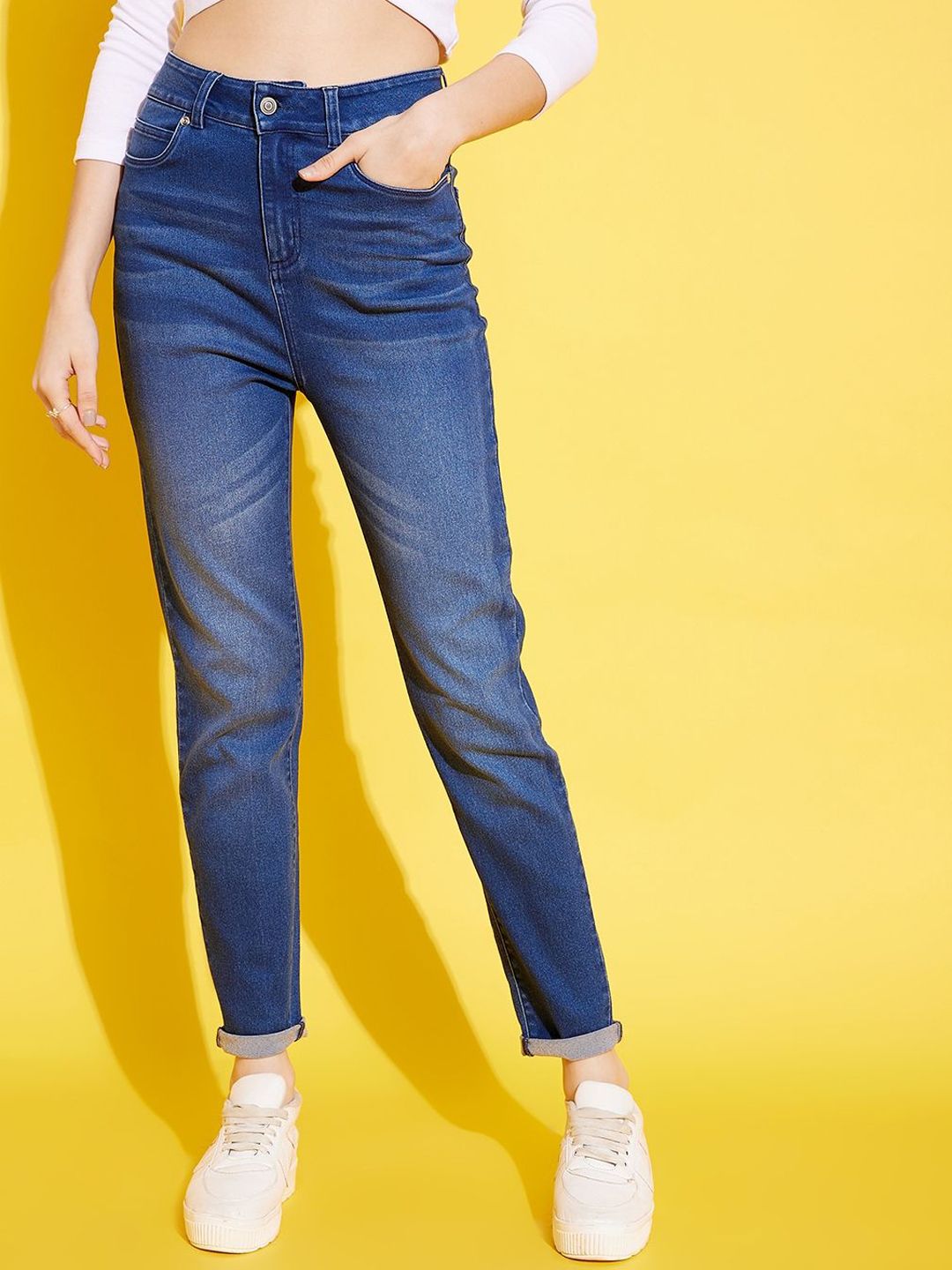 KASSUALLY Women Comfort Slim Fit High-Rise Stretchable Jeans-picture-10