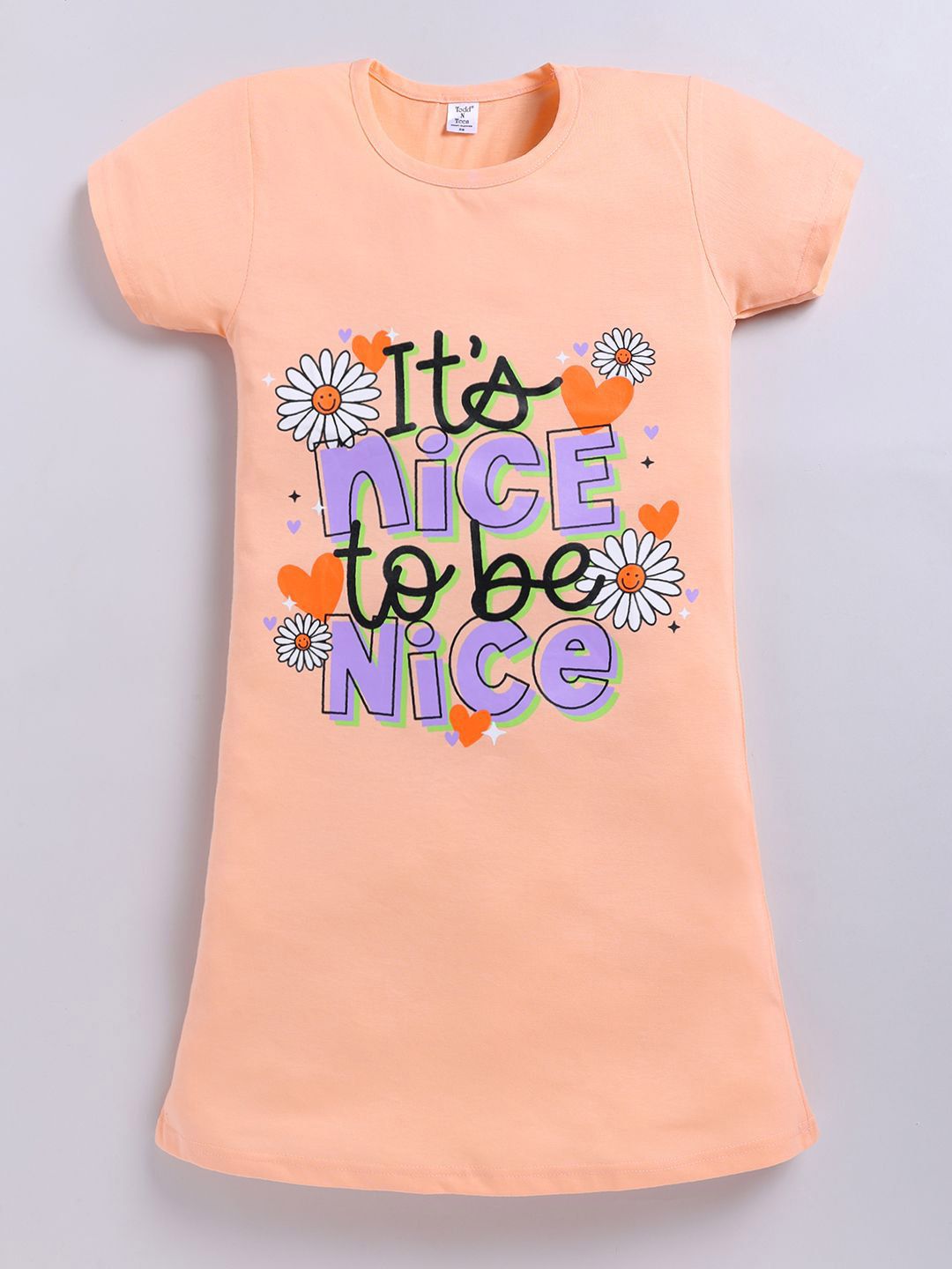 Todd N Teen Girls Printed Nightdress-image-38