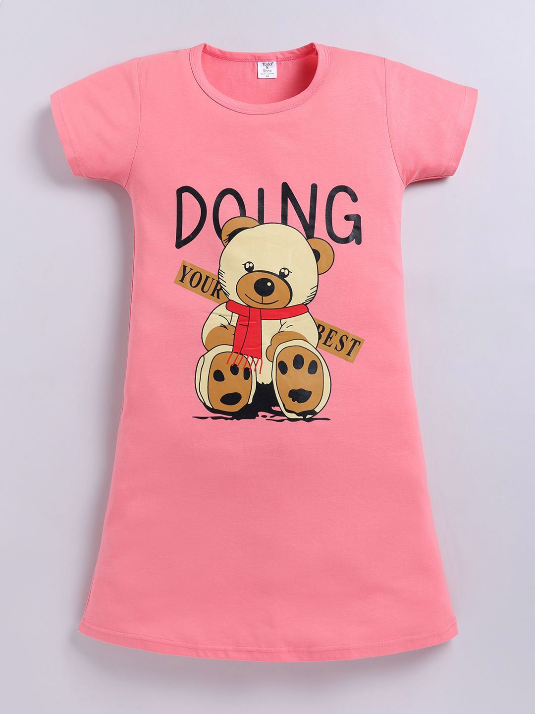 Todd N Teen Girls Printed Nightdress-image-5