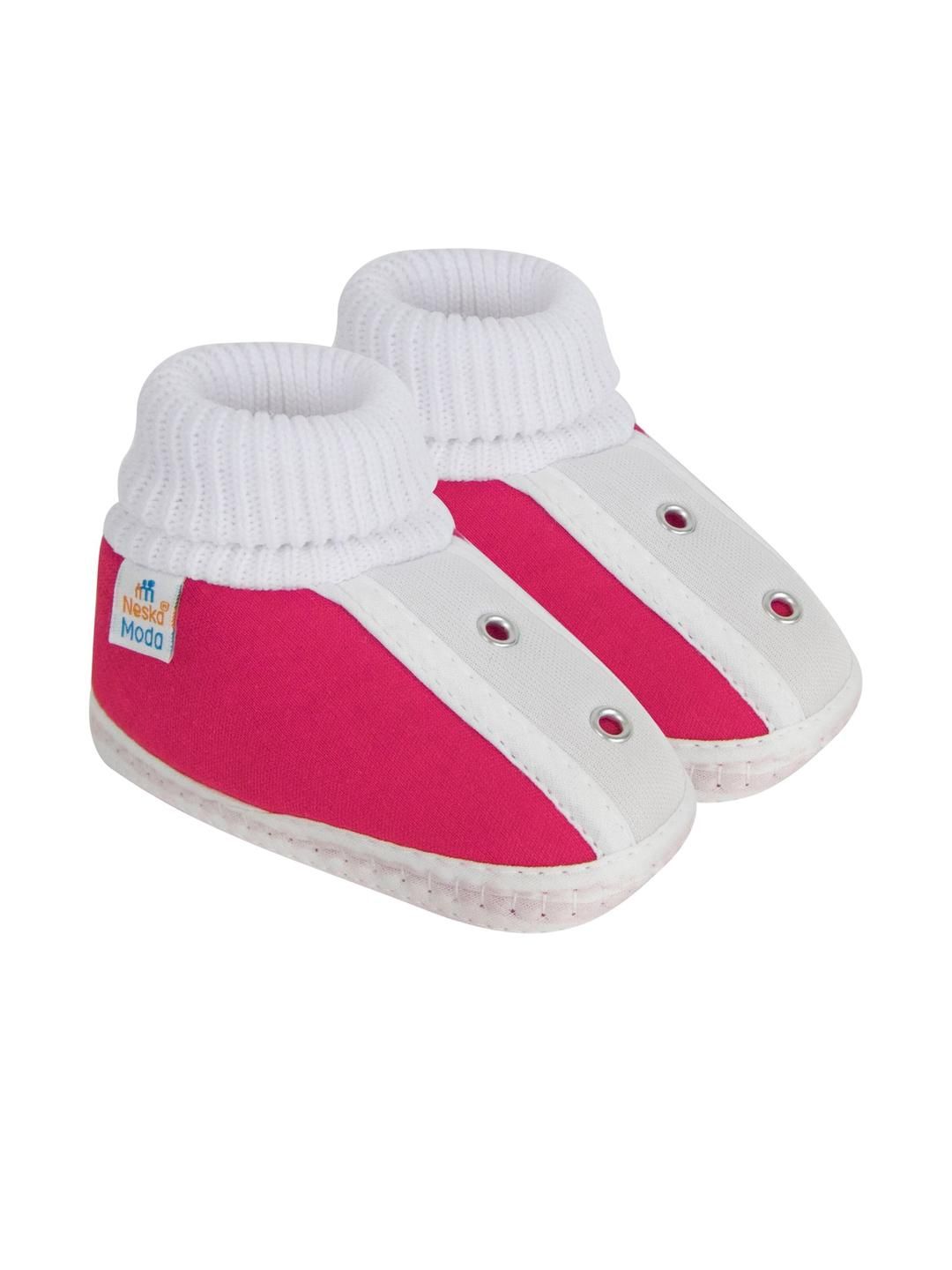 NESKA MODA 3 To 12 Months Infants Cute Soft Cotton Pre-Walker Shoes Booties-picture-12