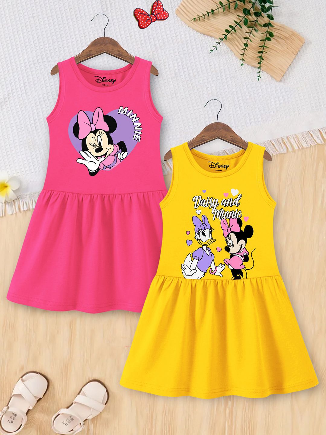 Disney By Miss and Chief Girls Pack Of 2 Graphic Print Fit & Flare Dress-picture-37