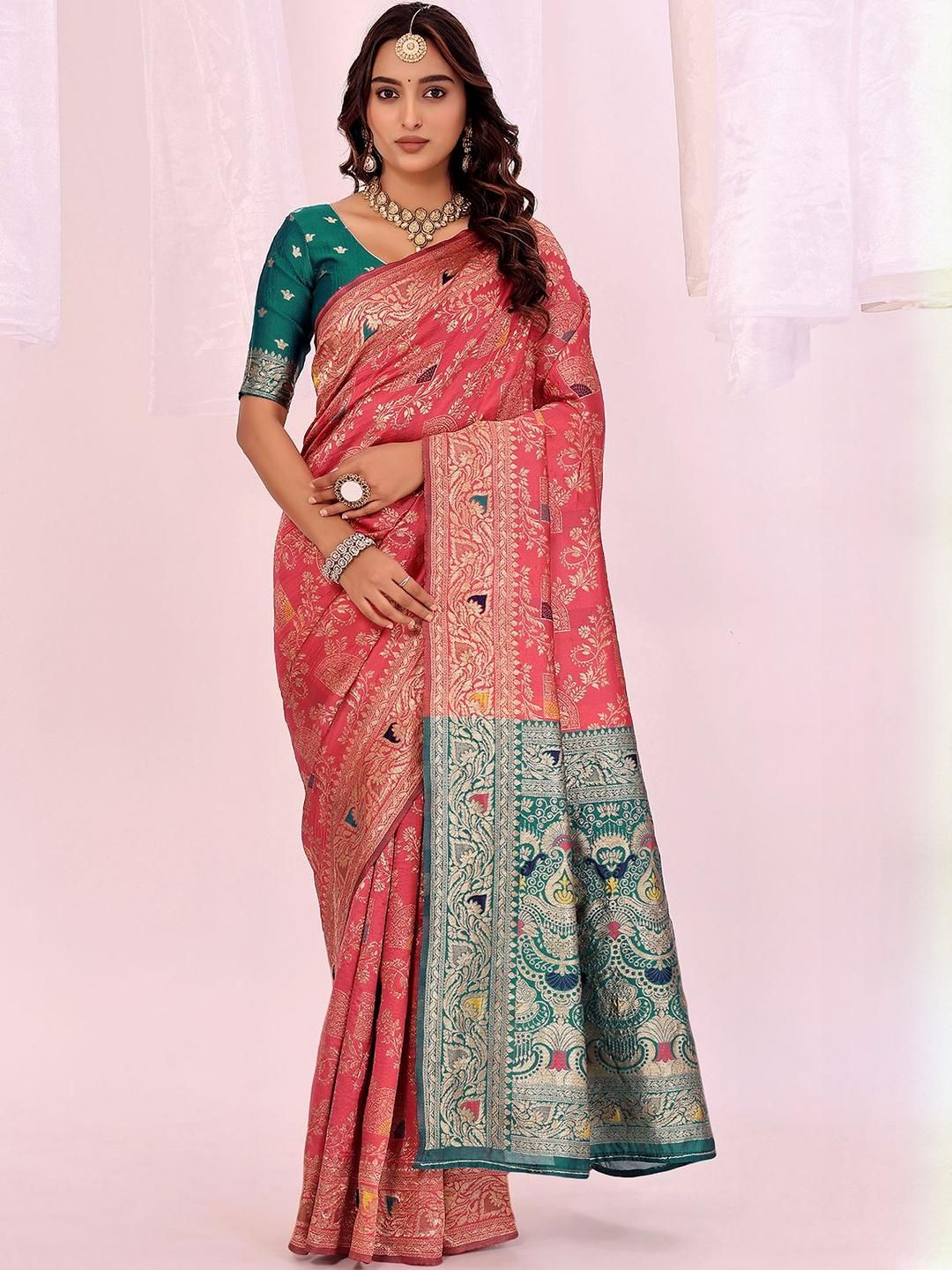 Moda Rapido Woven Design Silk Cotton Kanjeevaram Saree-picture-16