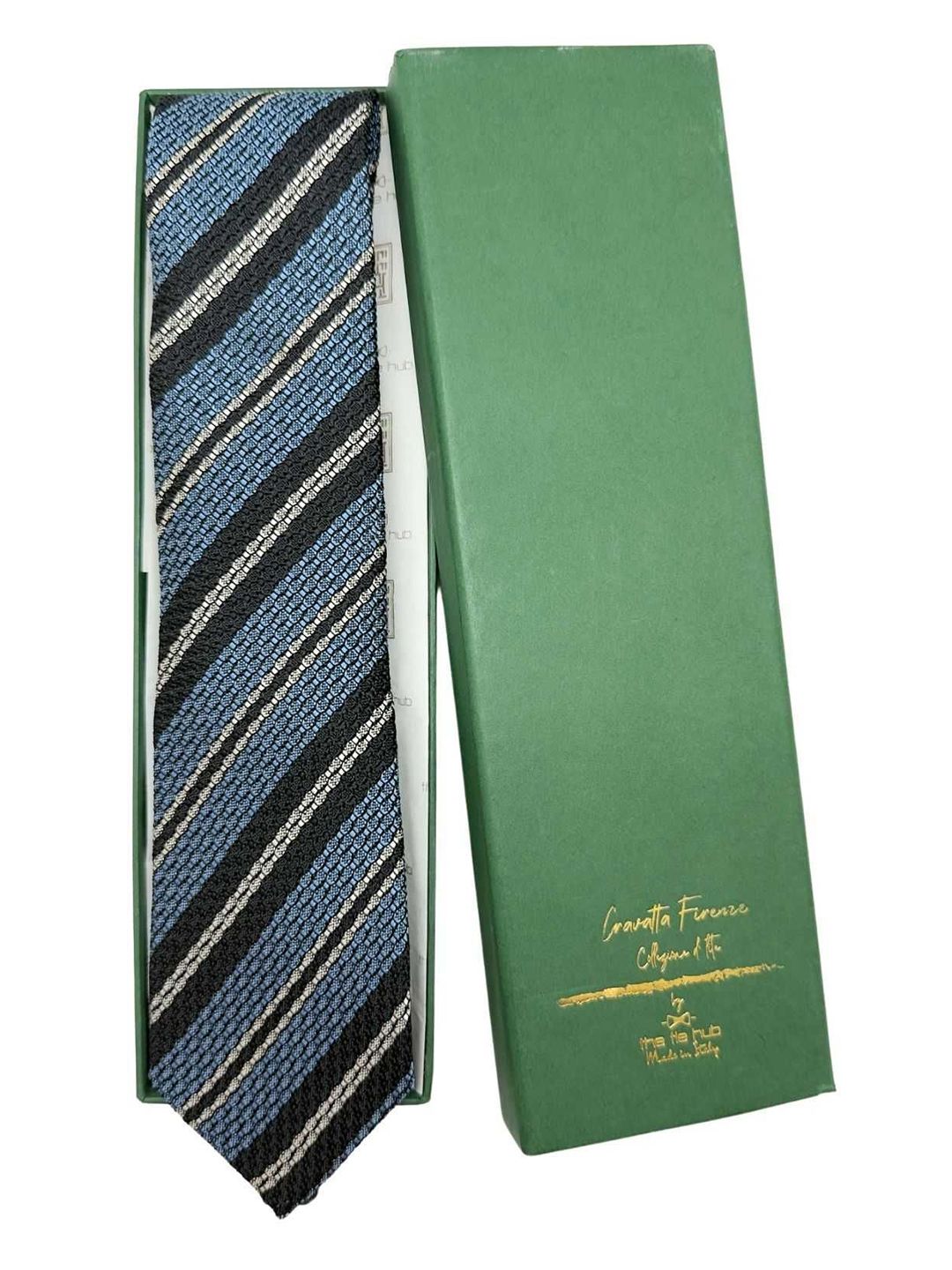 The Tie Hub Men Striped Skinny Tie-image-5