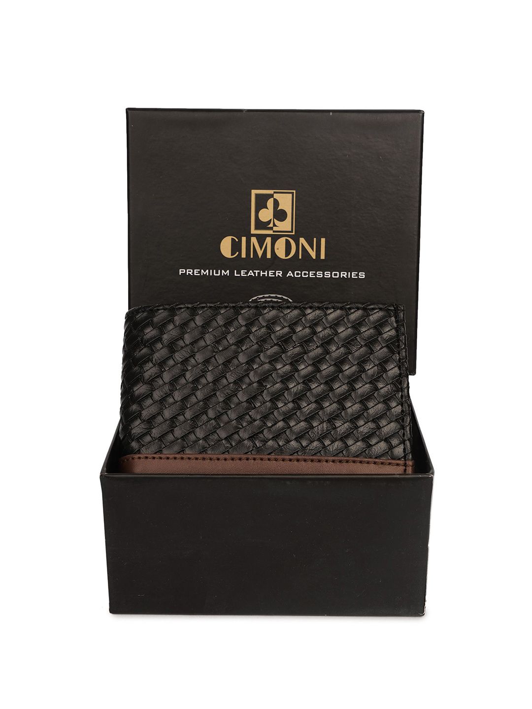 CIMONI Men Geometric Textured PU Two Fold Wallet-image-28