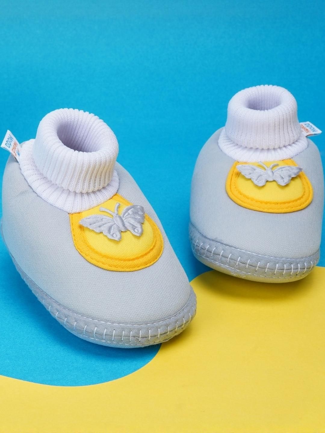 NESKA MODA 6 To 12 Months Baby Girls & Baby Boys Soft Cotton Cute Butterfly Booties-picture-23