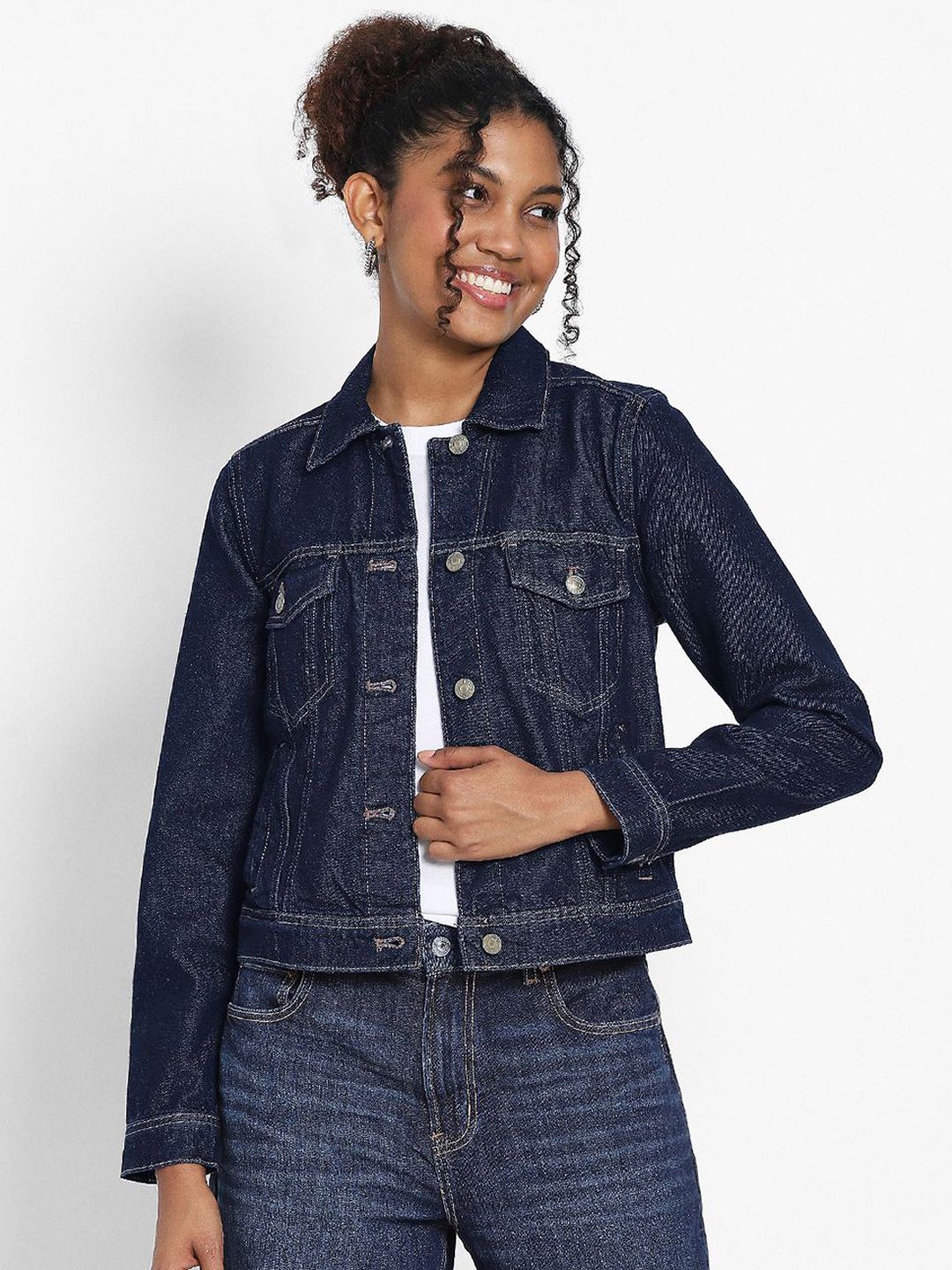 AMERICAN EAGLE OUTFITTERS Washed Denim Jacket-picture-38