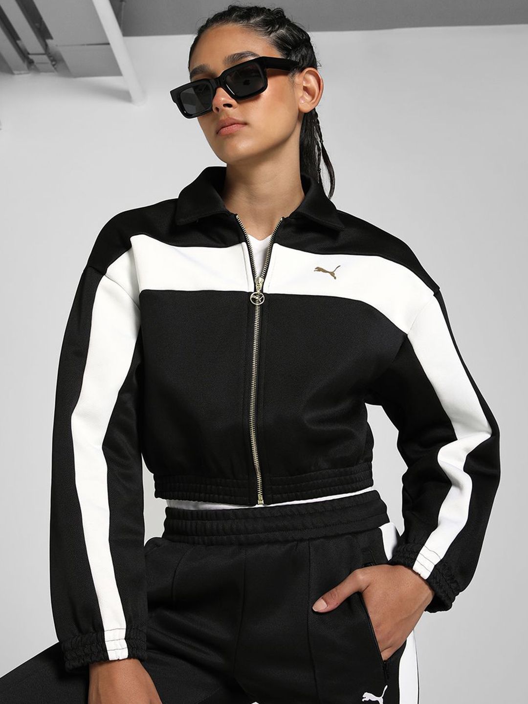 Puma Women Relaxed Fit Cropped Track Jacket-picture-34