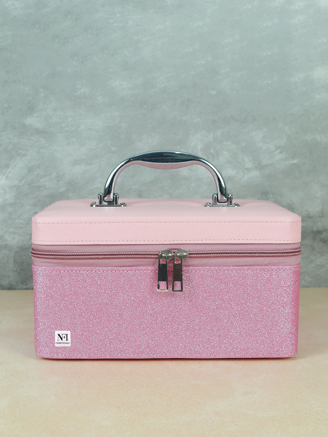 NFI essentials Pink Textured Makeup Organiser-picture-23