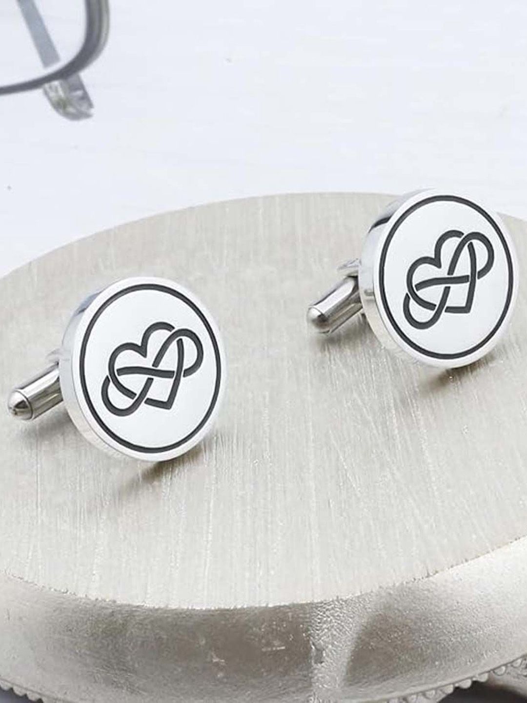 Curren Unisex Set Of 2 Textured Cufflink-picture-47