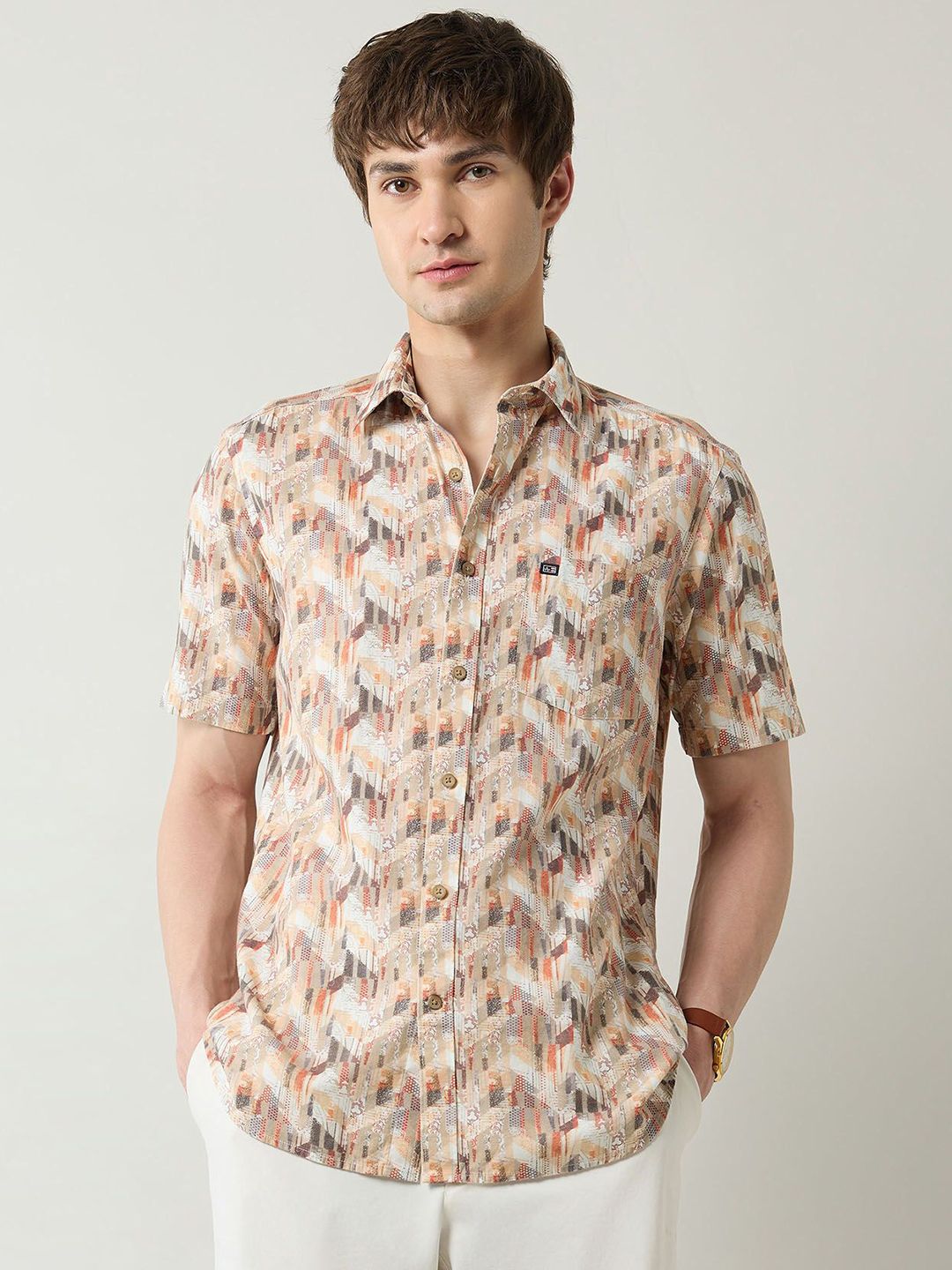 Arrow Sport Men Abstract Printed Pure Cotton Shirt-picture-29