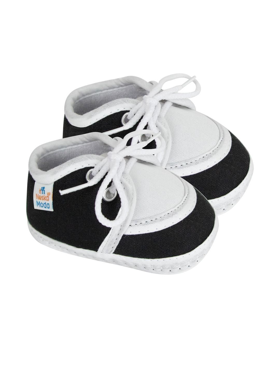 NESKA MODA 12 To 18 Month Non Slip Toddler Unisex Baby Lace Cotton Booties-picture-13