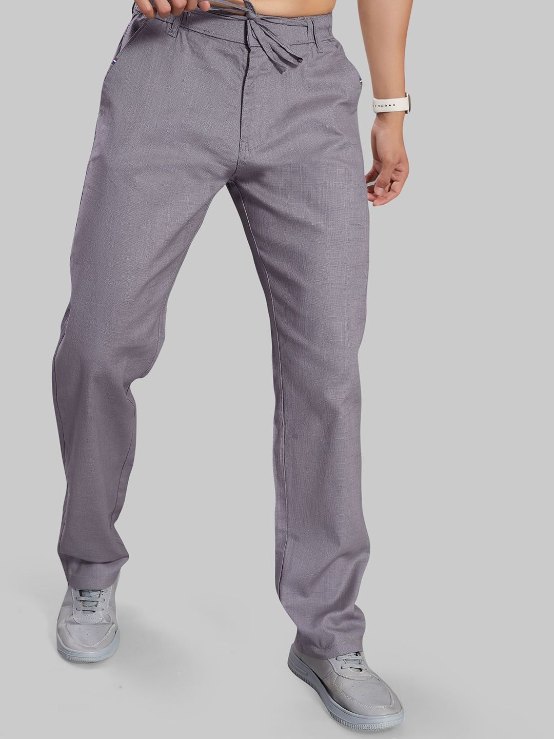 THE BEETEL HOUSE Men Relaxed Mid-Rise Straight Fit Easy Wash Trousers-picture-35