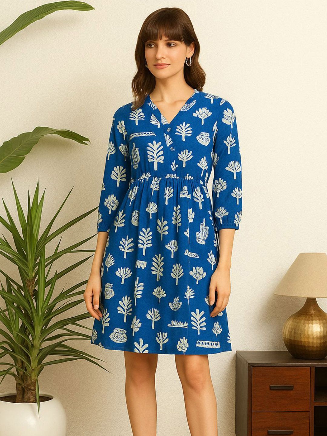 ADDYVERO Women Ethnic Motifs Print Fit & Flare Dress-picture-20