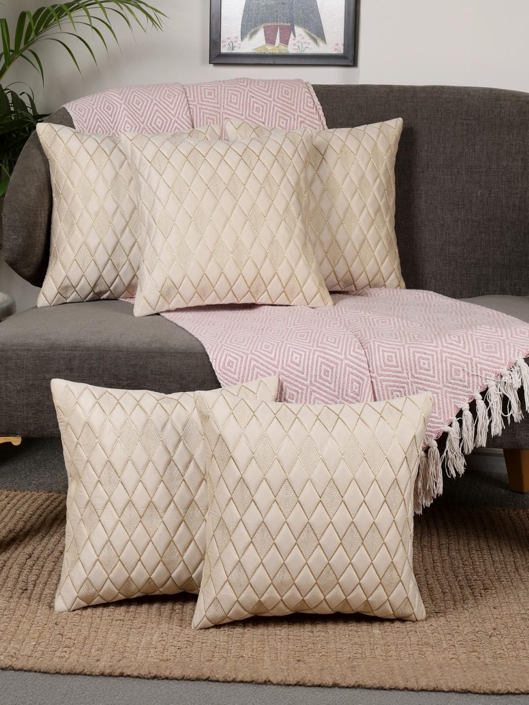 Diamond Embroidered Velvet Cushion Covers-image-22