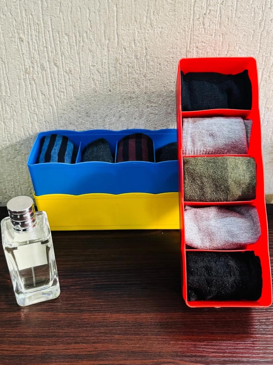 go hooked 5 Grid Plastic Storage Box Drawer Socks Organizer-picture-20