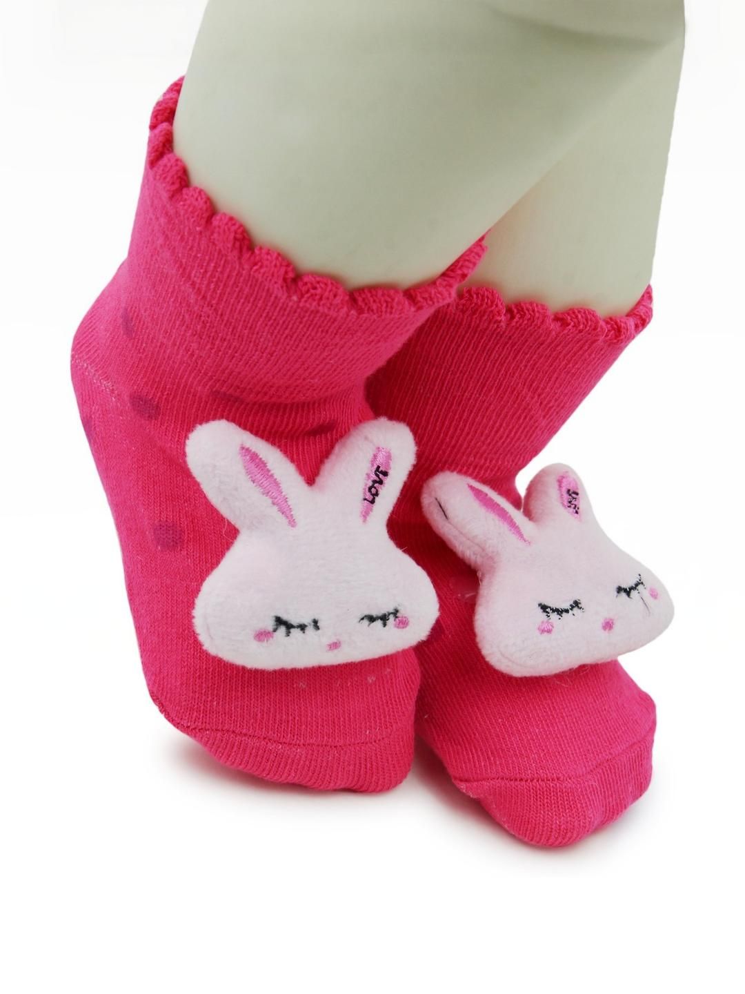 NESKA MODA 6 To 12 Months Cotton Rabbit Face Baby Ankle Socks/ Booties-picture-52