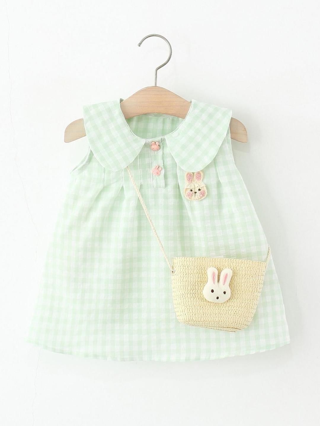 YK Checked Peter Pan Collar A-Line Dress-picture-26