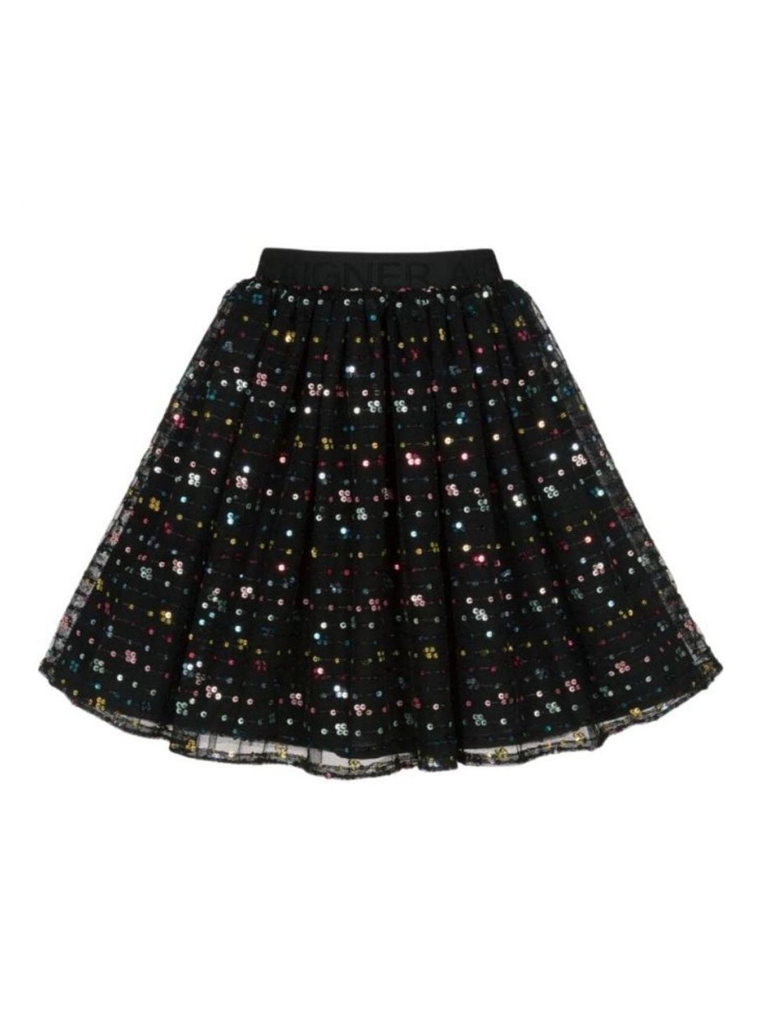 AIGNER Girls Sequinned Embellished Flared Midi Skirt-image-13