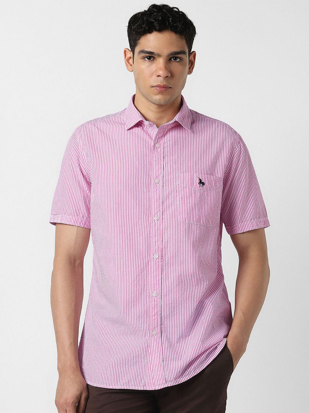 Van Heusen Sport Striped Spread Collar Cotton Slim Fit Shirt-picture-28