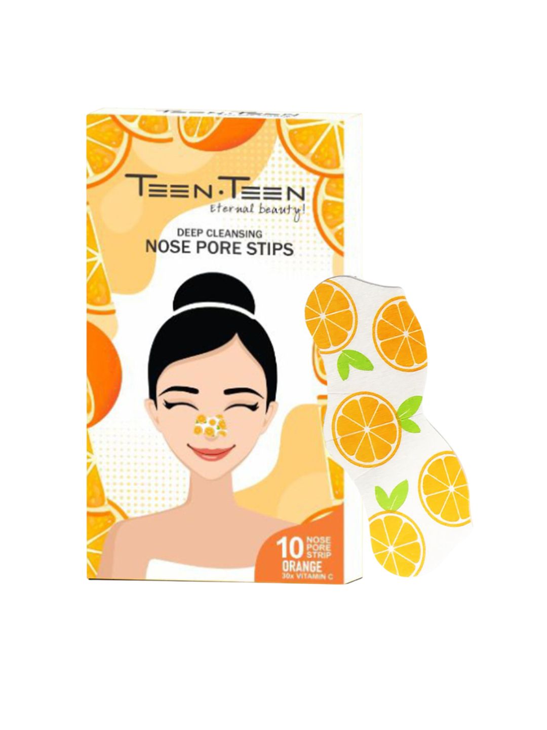 TEEN TEEN COSMETICS Deep Cleansing Nose Pore Strips- 10 Strips- Orange-image-24