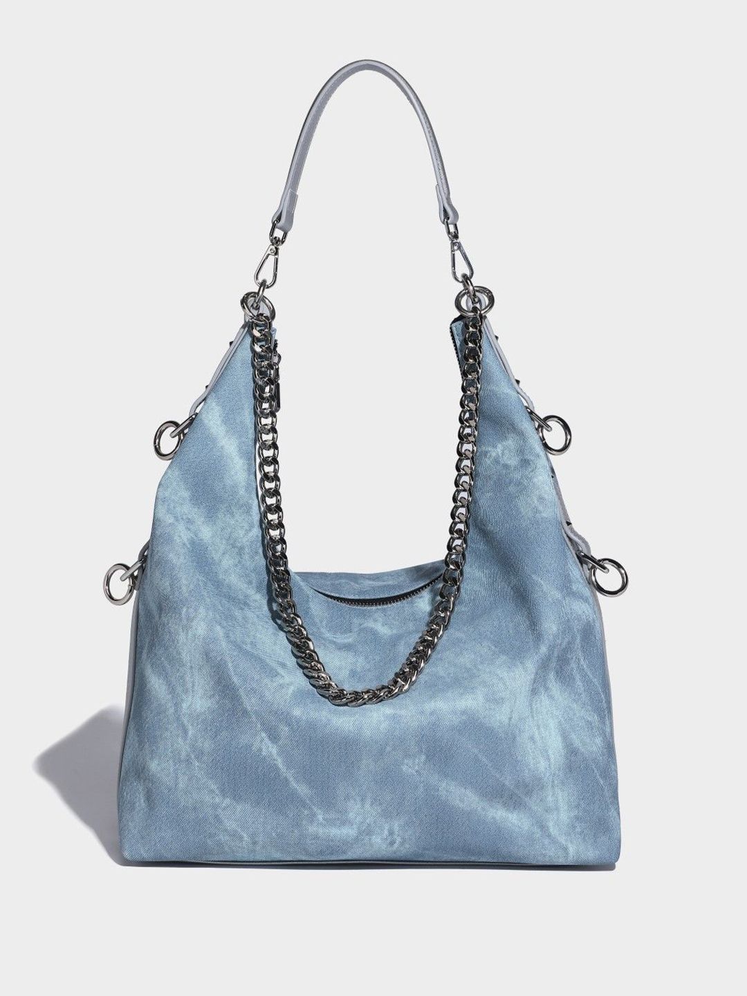 RAVE Textured Swagger Hobo Bag With Tasselled Detail-picture-42