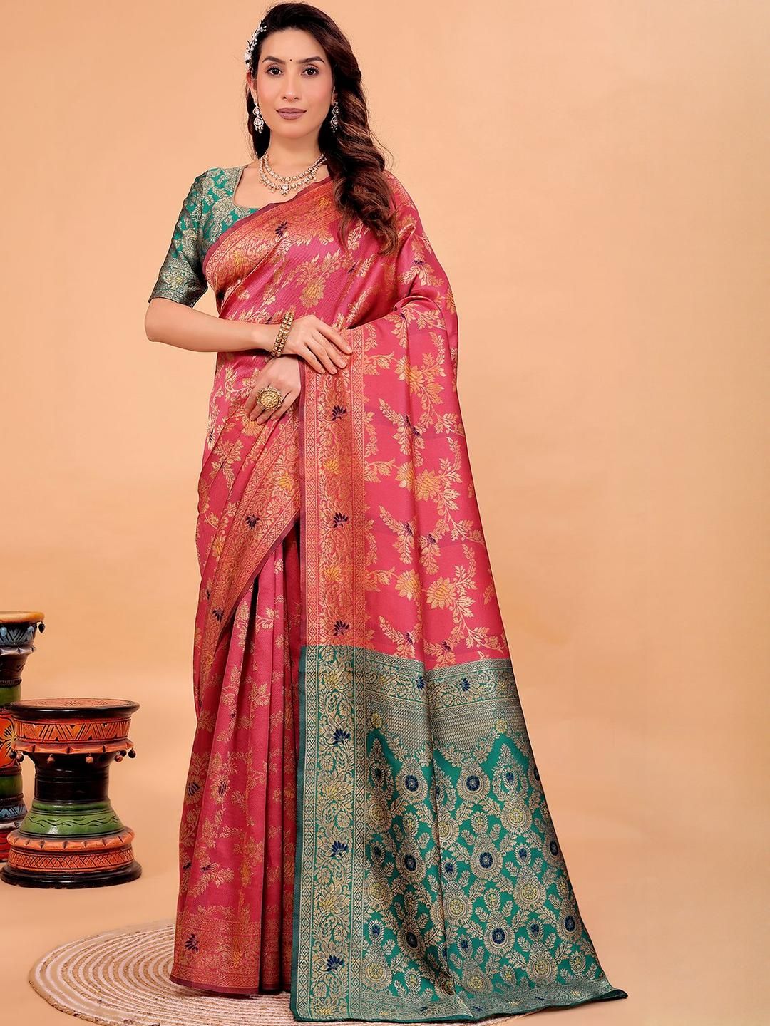 Moda Rapido Zari Silk Cotton Kanjeevaram Saree-picture-23