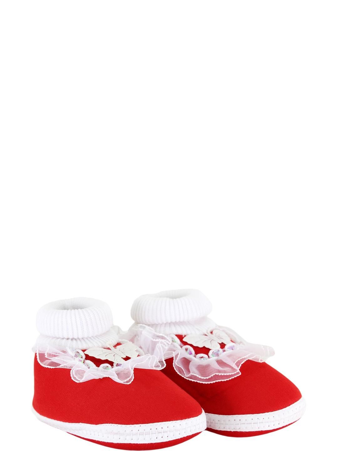 NESKA MODA 0 To 6 Months Newborn Baby Girls Soft Cotton Skin-Friendly Butterfly Frill Booties-picture-16