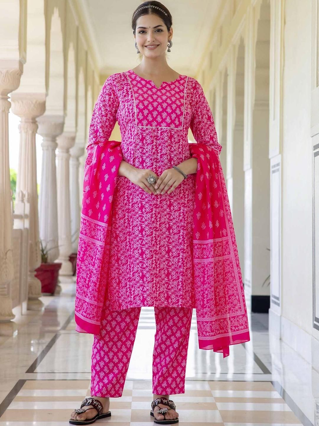 Moda Rapido Women Multi Viscose Rayon Kurta Sets