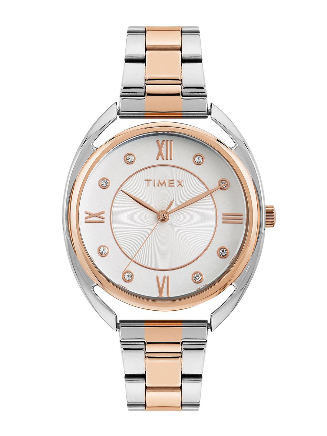 Timex Women Brass Embellished Dial & Stainless Steel Straps Analogue Watch TWEL231SMU04-picture-17