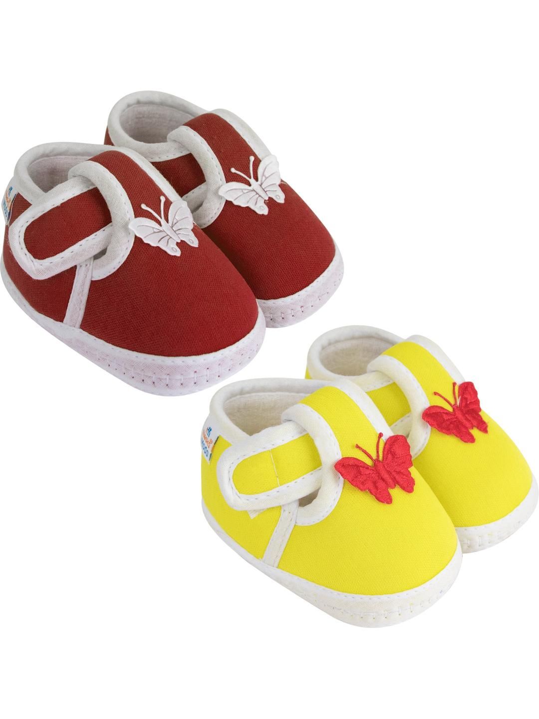 NESKA MODA 12 To 18 Months Non Slip Set of 2 Pair Cotton Velcro Baby Booties-picture-16